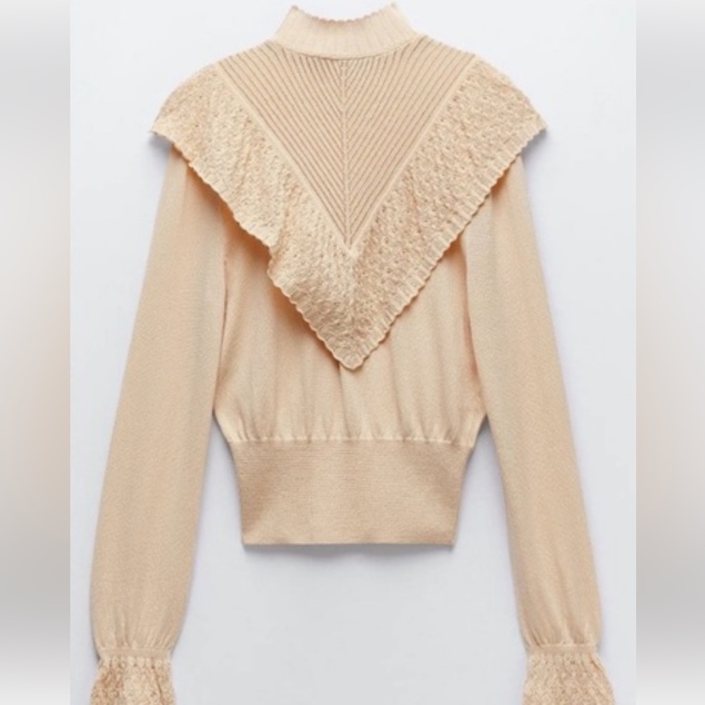 Zara Cream Women's Poncho Sweater